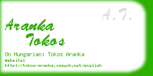 aranka tokos business card